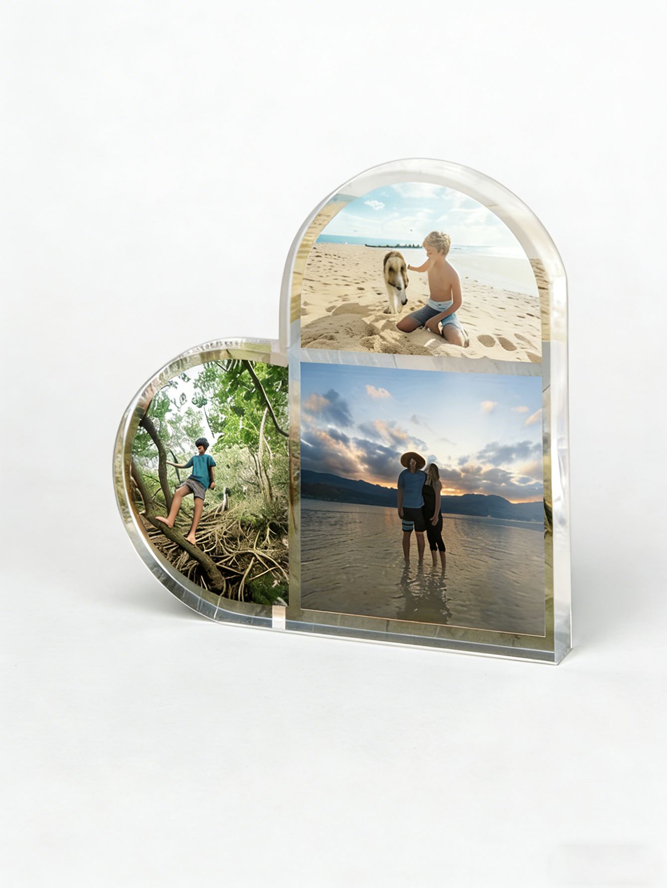 Personalized Acrylic Heart-Shaped Photo Decoration